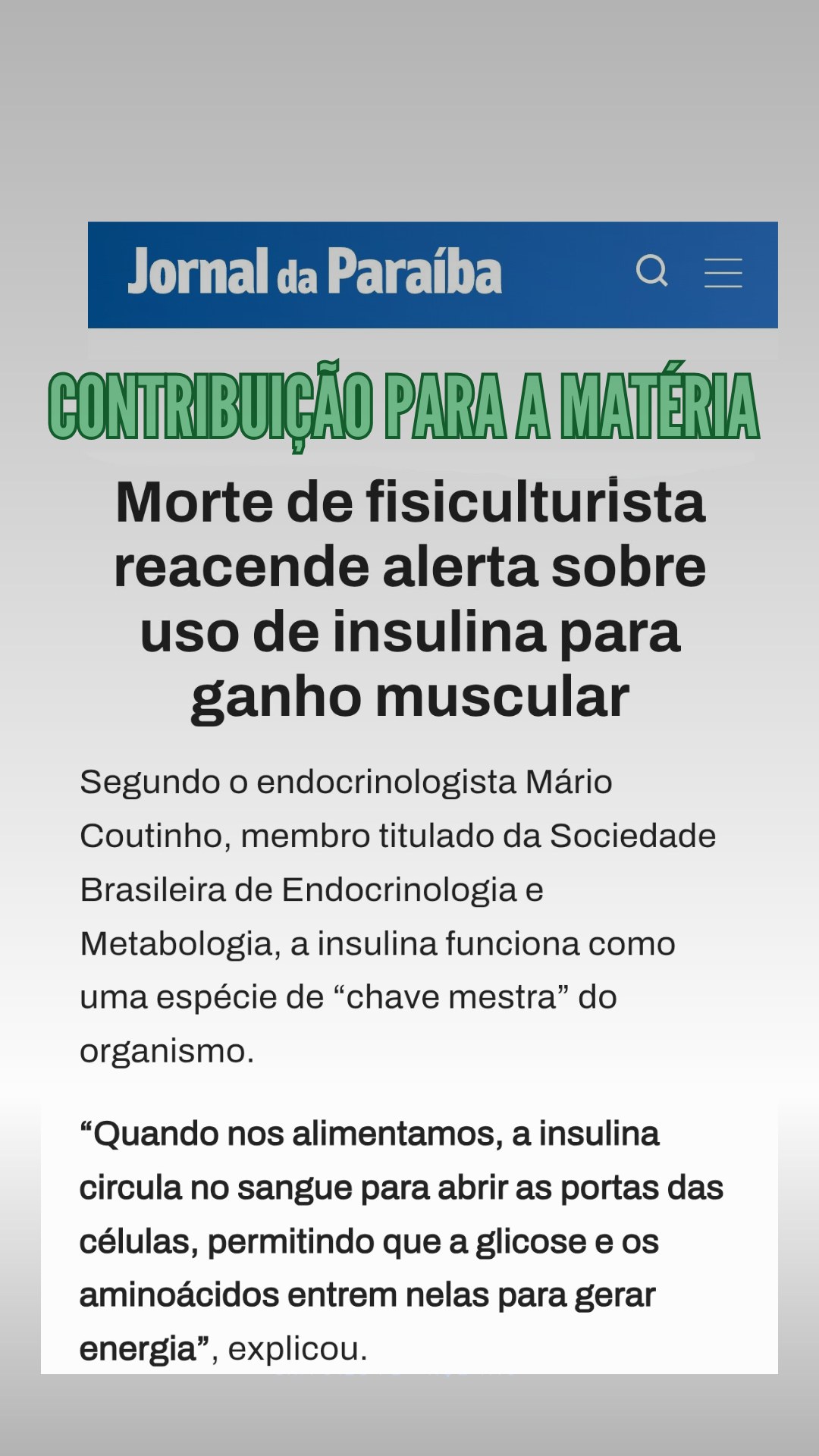 Insulina para Ganhar Massa Muscular: Quais os Riscos?